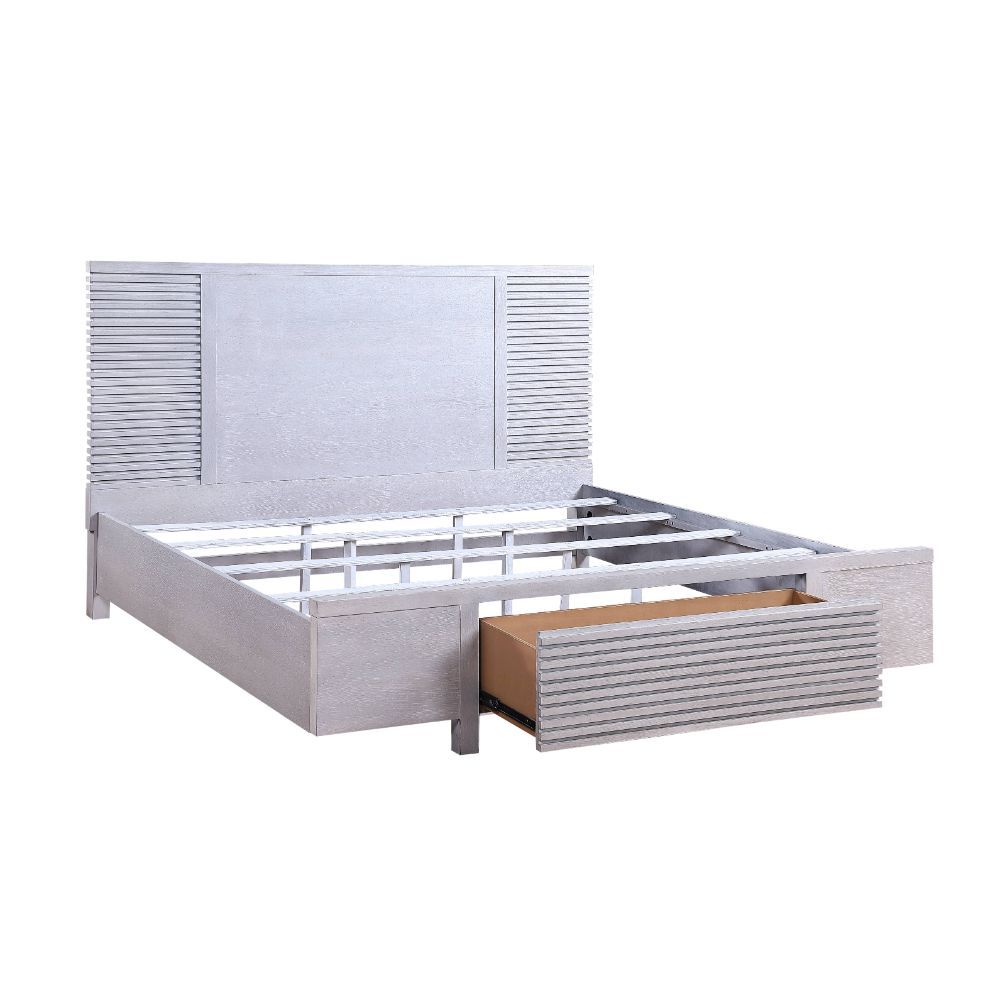 The Aromas bedroom set invites a fresh ambiance and feelings of effortless living. Clean lines in white oak finish permeate a distinct full charm. This collection includes plenty of storage space