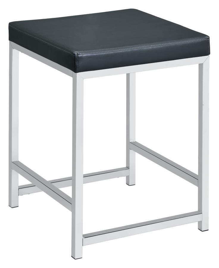 Rest comfortably in this chic contemporary vanity stool as you apply makeup or prepare for the day. Featuring a square shape design and a densely padded, foam-filled cushion , this modern stool provides a spacious for long-lasting comfort. The seat cushio