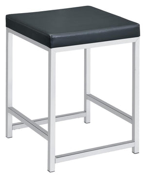 Rest comfortably in this chic contemporary vanity stool as you apply makeup or prepare for the day. Featuring a square shape design and a densely padded, foam-filled cushion , this modern stool provides a spacious for long-lasting comfort. The seat cushio