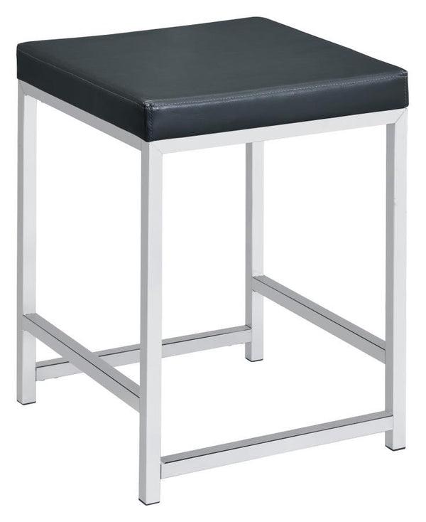Rest comfortably in this chic contemporary vanity stool as you apply makeup or prepare for the day. Featuring a square shape design and a densely padded, foam-filled cushion , this modern stool provides a spacious for long-lasting comfort. The seat cushio