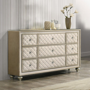  Safety Stop Included Glass Top Nightstand & Dresser Wooden Legs