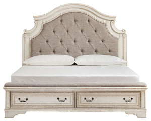 Realyn - White / Brown / Beige - California King Upholstered Bed