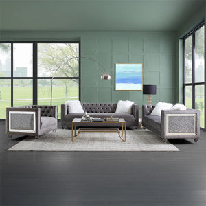 HeiberoII - Chair - Gray Velvet