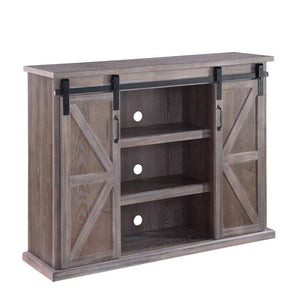  Rectangular TV Stand Storage: 2 Sliding Barn Doors