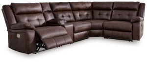 Elevate the everyday with this power reclining sectional. With easy one-touch reclining and spacious seating, the piece offers relaxation and unparalleled coziness. Its faux leather upholstery is comfortably practical and beautifully enhanced with stylish