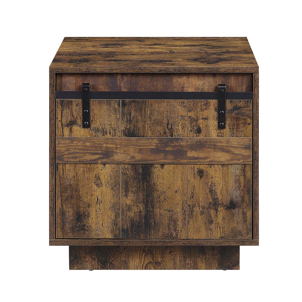 Acme Bellarosa rustic oak finish end table