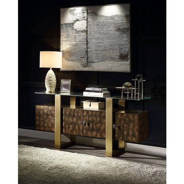 Tempered Glass Top Top Thickness: 10mm Metal Leg Shelf Adjustable Felt Lined