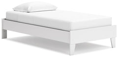 Bringing big style to small living areas, this twin platform bed is a smart, space-saving choice for those with an eye for contemporary design. Its clean-lined profile and understated refinements create a simple silhouette that works in so many settings.<