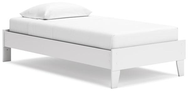 Bringing big style to small living areas, this twin platform bed is a smart, space-saving choice for those with an eye for contemporary design. Its clean-lined profile and understated refinements create a simple silhouette that works in so many settings.<