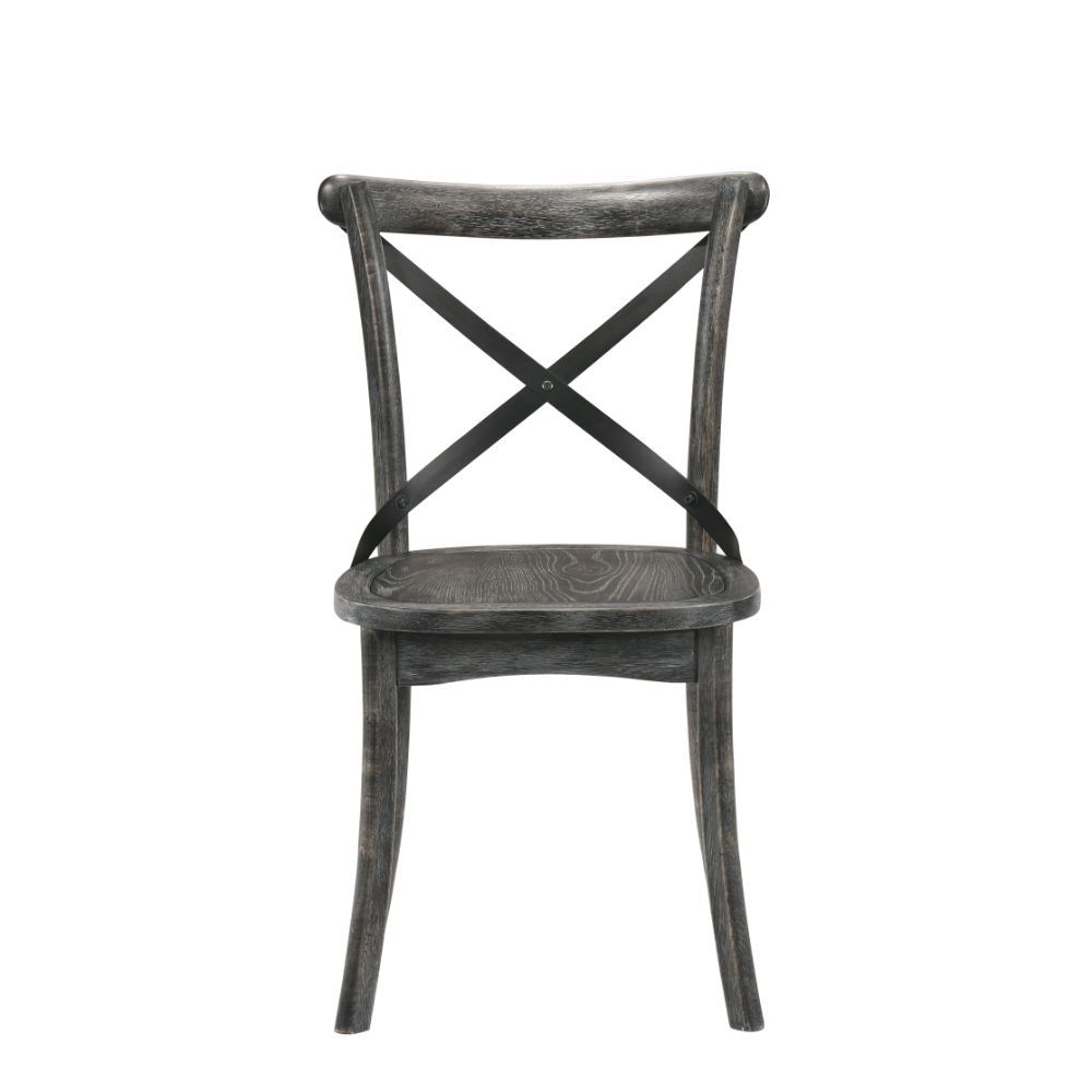 The Kendric armless side chairs are the perfect companion to any modern rustic home. The high backrest is ideal for maximum comfort while dining. It features a unique wooden open frame backrest with an x-shape support. Available in two colors, matching ta
