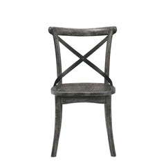 The Kendric armless side chairs are the perfect companion to any modern rustic home. The high backrest is ideal for maximum comfort while dining. It features a unique wooden open frame backrest with an x-shape support. Available in two colors, matching ta