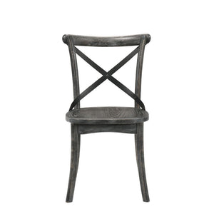 The Kendric armless side chairs are the perfect companion to any modern rustic home. The high backrest is ideal for maximum comfort while dining. It features a unique wooden open frame backrest with an x-shape support. Available in two colors, matching ta