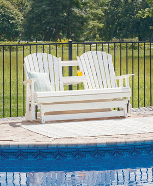 Hyland Wave - White - Glider Loveseat