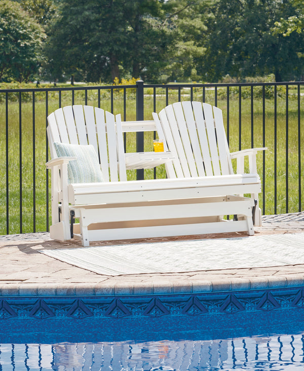 Hyland Wave - White - Glider Loveseat