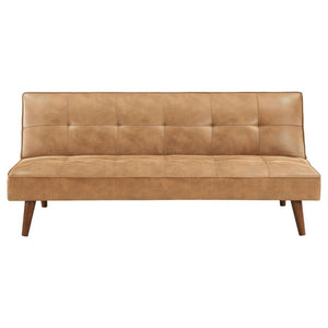 Jenson - Upholstered Tufted Convertible Sofa Bed - Saddle Brown