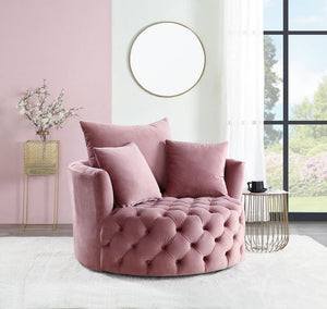 Zunyas - Accent Chair - Pink Velvet