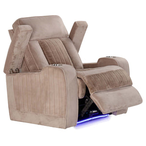 Equinox - Power Reclining Sofa Loveseat And Recliner - Mushroom