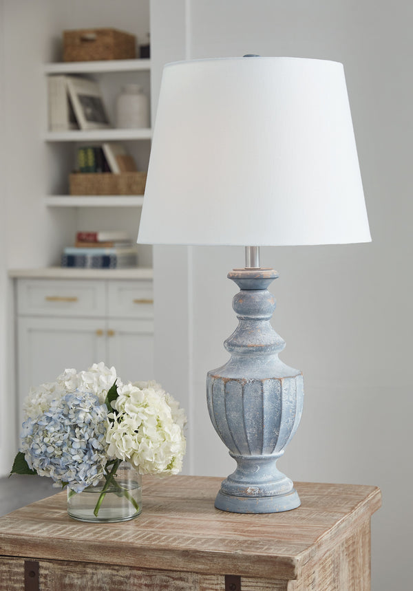  this terra cotta table lamp knows how to make a statement. Its classic urn-shaped body is bathed in an antiqued finish and topped with a fresh shade that dresses up a nightstand or end table. It-'s a bright idea that 