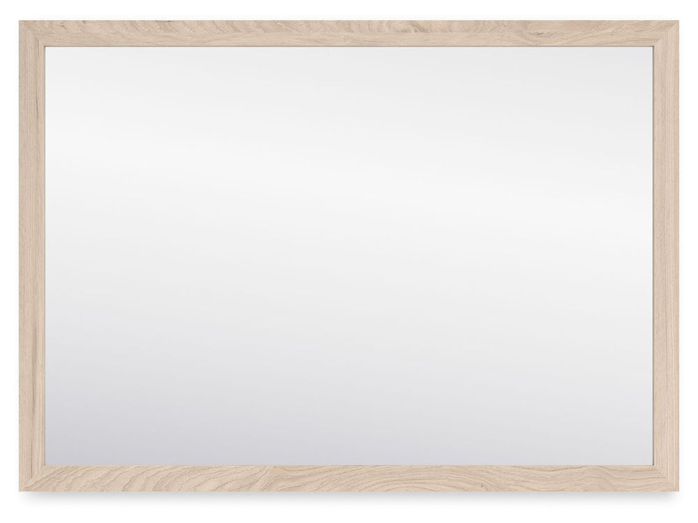 Transform your bedroom with this mirror. With its clean lines and light finish, it exudes a minimal and sophisticated boho style. Tailor your space and create the perfect reflection of your excellent taste.<br><br><b>Additional Dimensions</b><br><ul><li>A
