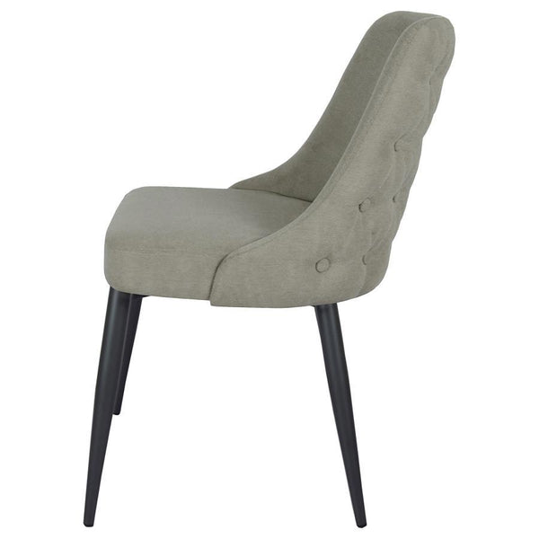 Cosmo - Upholstered Dining Side Chair (Set of 2) - Light Gray