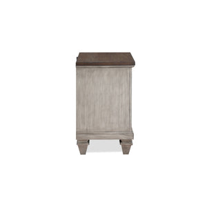  this nightstand features a rich