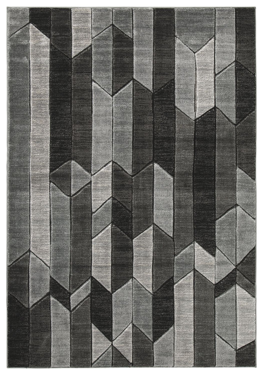 Inspired by the Cubist art movement, this area rug adds a brilliant contemporary touch to a space. Its bold, multidimensional aestheticâ€”enhanced with hand-carved detailsâ€”is tempered with an understated palette in easy-to-love earth tones.<br/><br/><b>