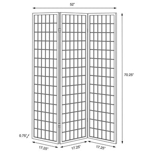 Carrie - 3-Panel Room Divider Folding Shoji Screen - Black