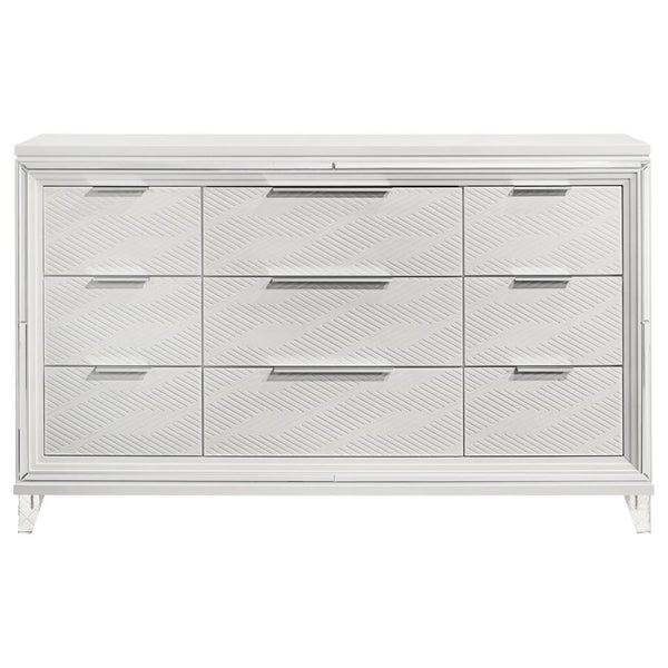  combined with picture framed recessed panels and embossed herringbone graphic patterns