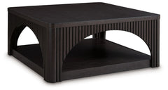 This end table is a stylish and sophisticated piece with a dark French black finish. Architecturally designed with unique arches and lattice details, it adds on-trend elegance to your existing home decor.<br><br><b>Additional Dimensions</b><br><ul><li>Ope
