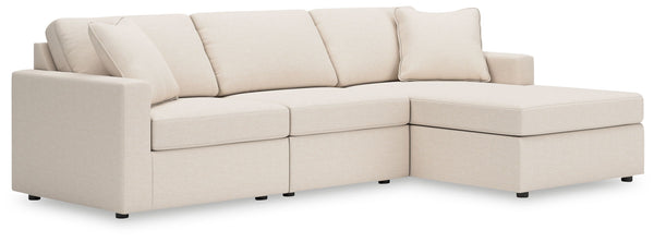 Looking cool and contemporary is great. But when it comes down to it, youâ€™re all about low-maintenance lounging. With the performance fabric on this sectional with chaise, cleaning spills is a breeze. Its customizable modular design caters to your ever-