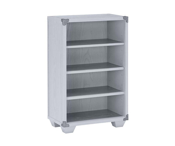 4 Open Compartments (3 Wooden Shelves, Adjustable) CONSTRUCTION] Wooden Frame w/Metal Industrial Braces, Wooden Block Leg (Pine & Poplar)<br/><br/><b>Product Features</b><ul><li>Case: 1Pc/1Ctn</li><li>Finish: Gray</li><li>Style: Transitional</li><li>Mater