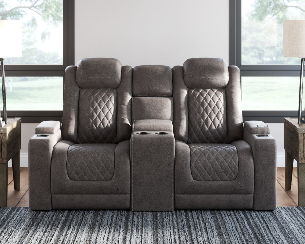 This power reclining living room set in trendy gray is proof of just how far recliners have come when it comes to form and function. Ultra cool and contemporary, this fully loaded power reclining sofa makes it so easy to social distance and make home your