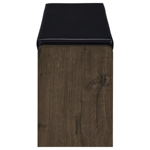 Arrington - Storage Bench - Smoked Oak