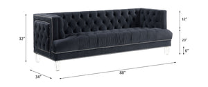Ansario - Sofa - Black Velvet