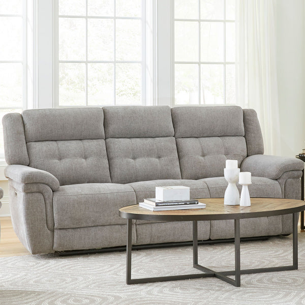 Richland - Power Reclining Sofa And 2 Recliners - Bristol Gray