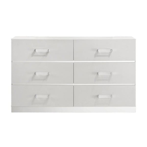  sophisticated look achieved with a gleaming white finish