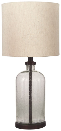 At home in urban industrial or modern farmhouse settings, this seeded glass lamp illuminates a cool vibe in any space. The bronze-tone finish gives this piece a vintage slant while the drum shade provides the clean, modern lines you want.<br><br><b>Additi