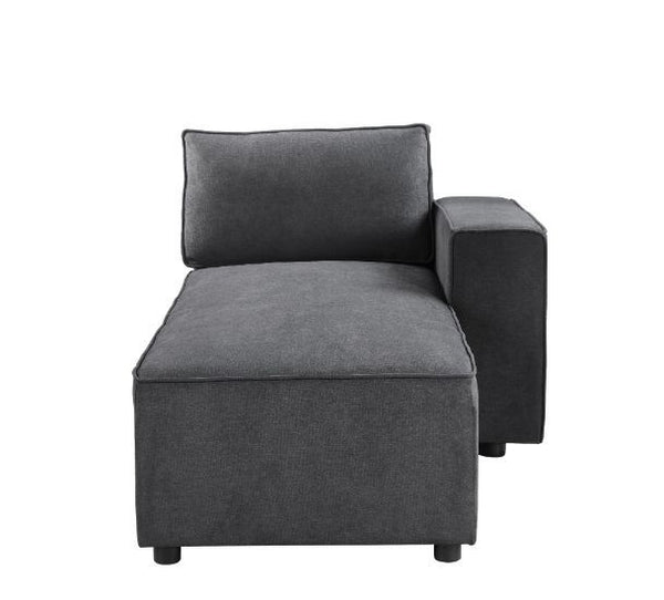  this sectional sofa offers you optimal flexibility. It features tight seat and loose back cushion all in soft 