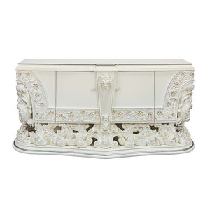  the Adara dining table is designed after the elaborate Rococo style. The single pedestal base is elaborate and commands the attention of everyone. Leave guests stunned with its beauty. Floral and leaf motives make up the c