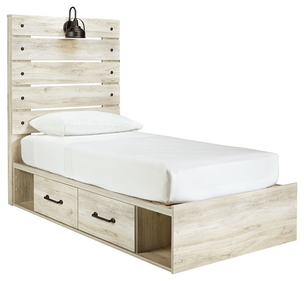  this twin panel storage bed makes itself at home. The wispy whitewash palette enhances without covering the grain for that weathered look you crave. Love to read i