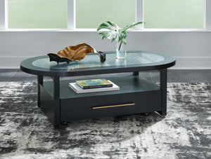  the Winbardi coffee table is the perfect choice. Its black finish
