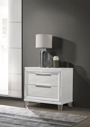  designed with a modern Italian aesthetic. The white finish