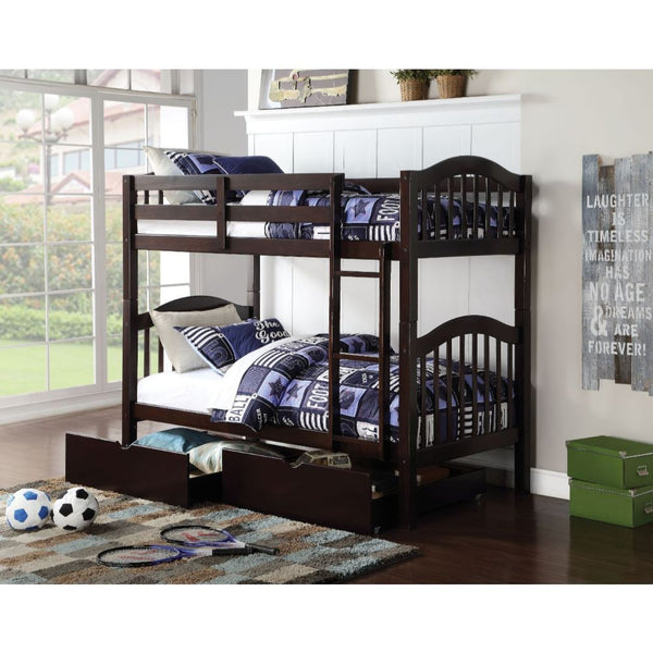Heartland - Twin Over Twin Bunk Bed - Dark Brown - 81"