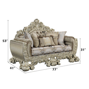  Fabric & Antique Gold Finish