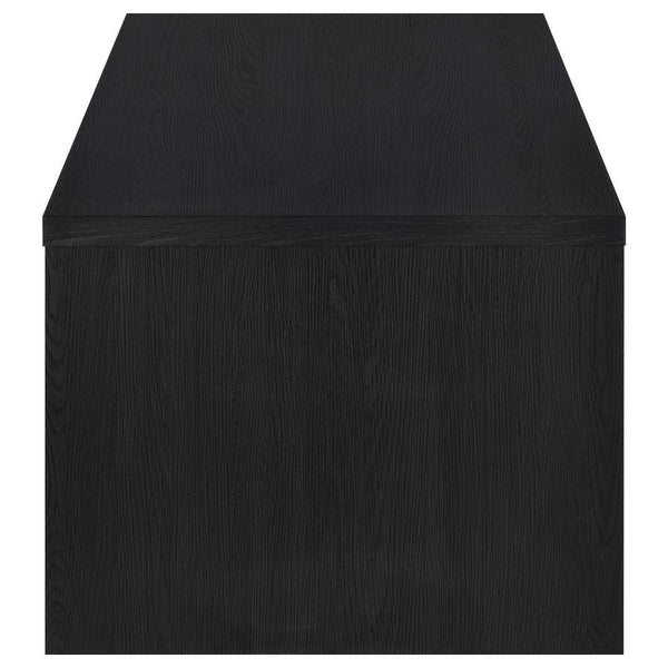 Knapp - Lift Top Cocktail Coffee Table With Dual Drawers - Black
