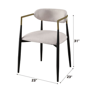 Jaramillo - Side Chair (Set of 2) - Beige & Black