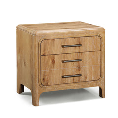 Elevate your bedroom with this stylish and inviting furniture group, designed to blend modern simplicity with rustic charm. The centerpiece features a beautifully upholstered headboard framed in a rich, natural wood finish, adding texture and warmth to yo