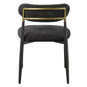 Jaramillo - Side Chair (Set of 2) - Black Fabric & Black Finish