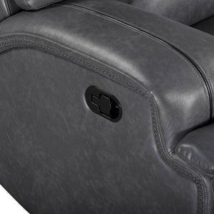 Titan - Sofa With Dual Recliner - Gray