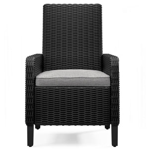 Beachcroft - Black / Light Gray - Arm Chair With Cushion (Set of 2)